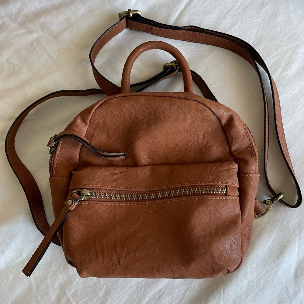 Mini Bueno Leather Backpack Purse